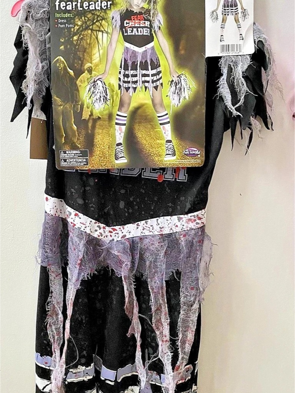 Way to Celebrate Zombie Fear Leader Halloween Costume Girls L (10/12)
